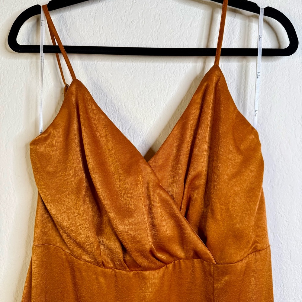 NWT Lulus Constantine Satin Maxi Dress Women’s Sz XL - Picture 5 of 11